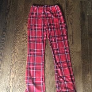 Never worn Red Plaid Urban Outfitters Flare Pants
